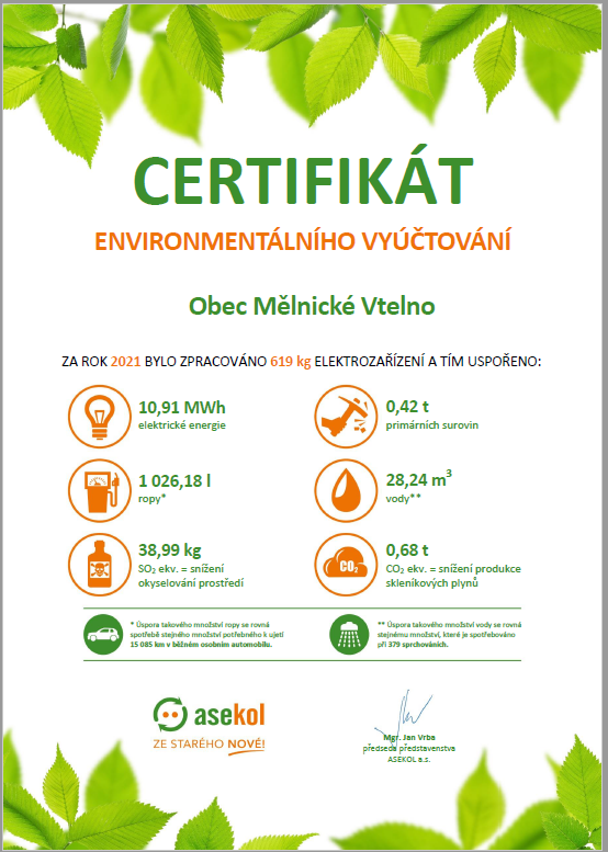 Certifikát Asekol - environmentálního vyúčtování Obce Mělnické Vtelno.png