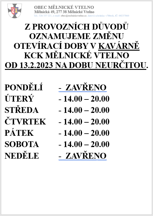 Změna otevírací doby kavárny v KCK Mělnické Vtelno od 13.2.2023.png
